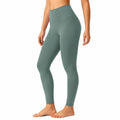 Legging femme taille S en tissu extensible vert sauge taille haute sport