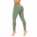 Legging femme taille M vert taille haute extensible sport