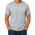 T-shirt homme XL gris en jersey à manches courtes coupe droite